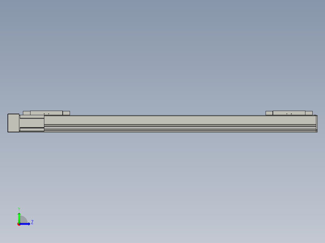 直线模组LHC17-S1150-L设计图纸左视图