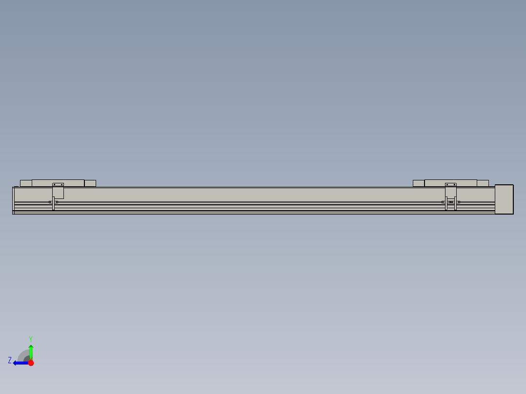 直线模组LHC17-S1150-L设计图纸右视图