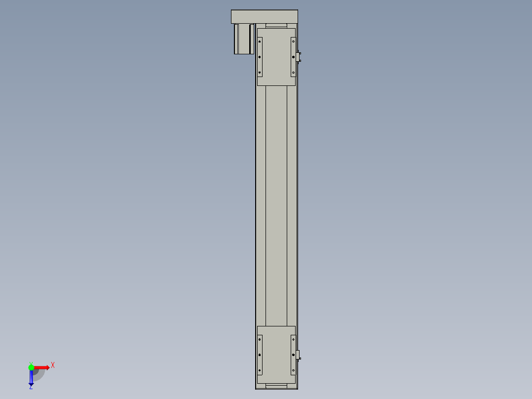 直线模组LHC17-S1150-L设计图纸俯视图