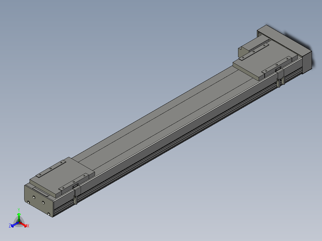 直线模组LHC17-S1150-L设计图纸正等轴测图