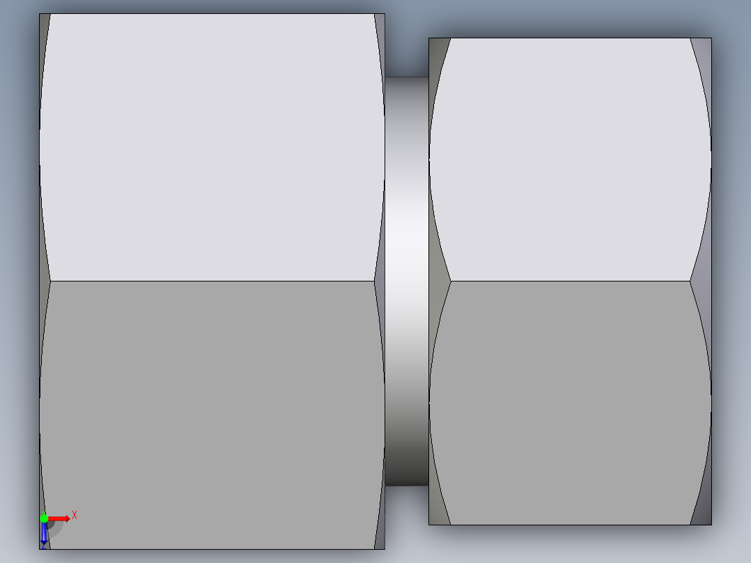 卡套式工业通用硬管接头EO_Swivel_connector_GAI30ZSRCF俯视图