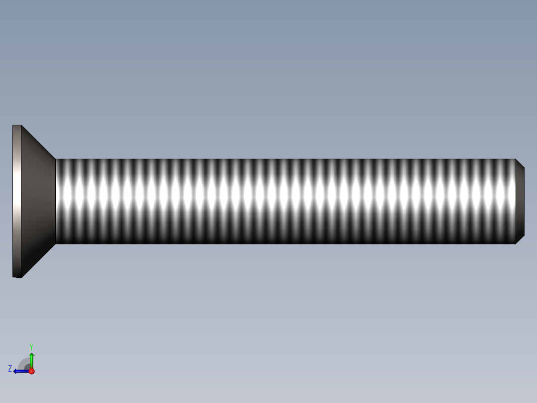 内梅花头螺钉右视图