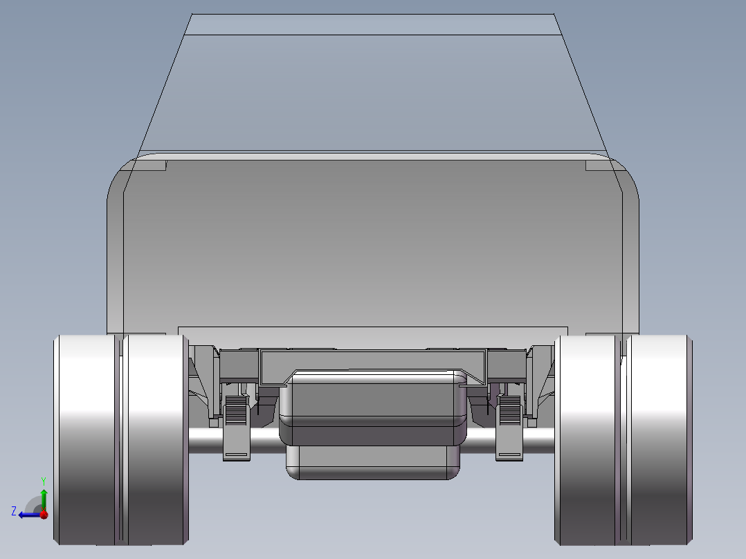 房车底盘模型右视图