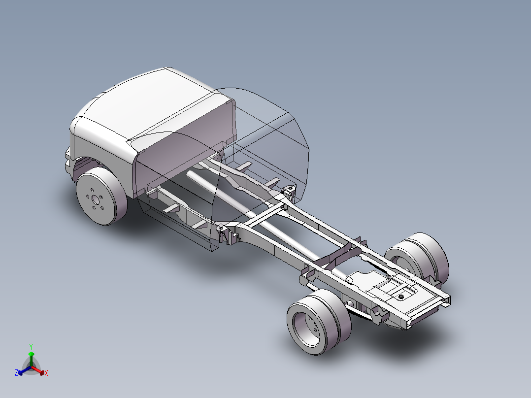 房车底盘模型正等轴测图