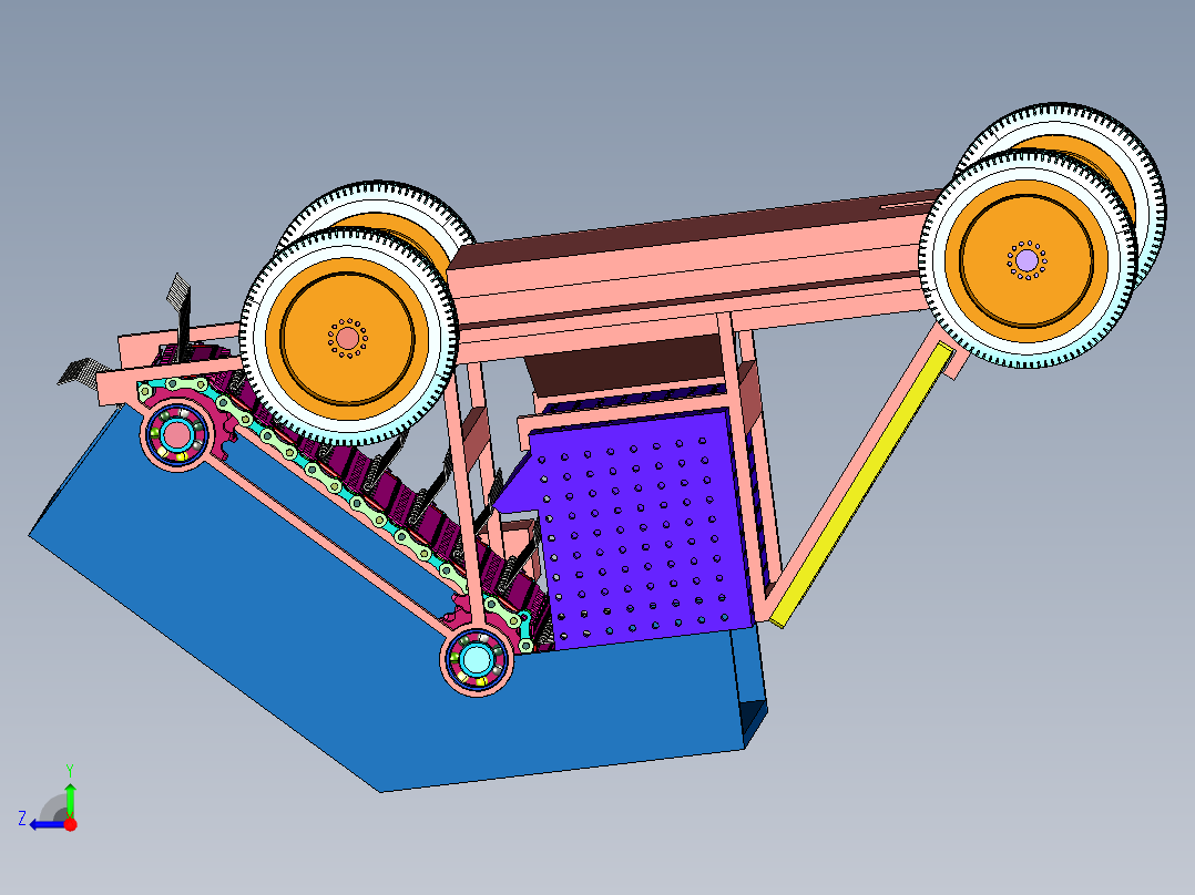 小型农田开荒整地捡石头机器右视图
