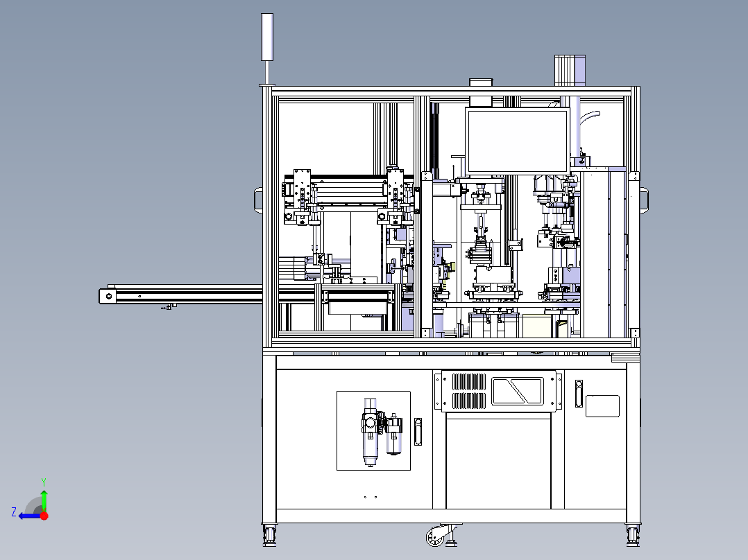 小零件自动上料装配设备右视图