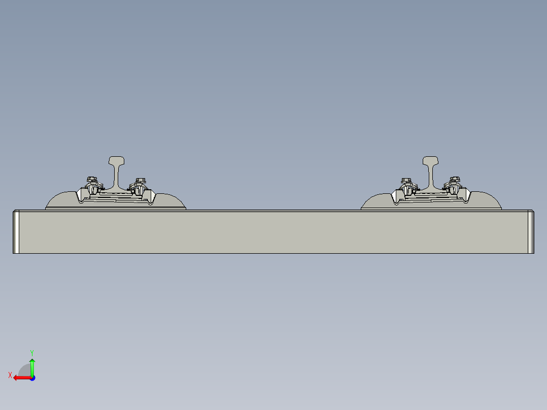 CRTSⅢ型板式无砟轨道铁路模型资料后视图