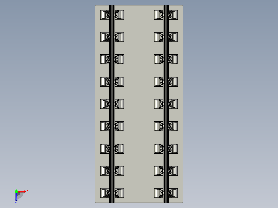 CRTSⅢ型板式无砟轨道铁路模型资料俯视图