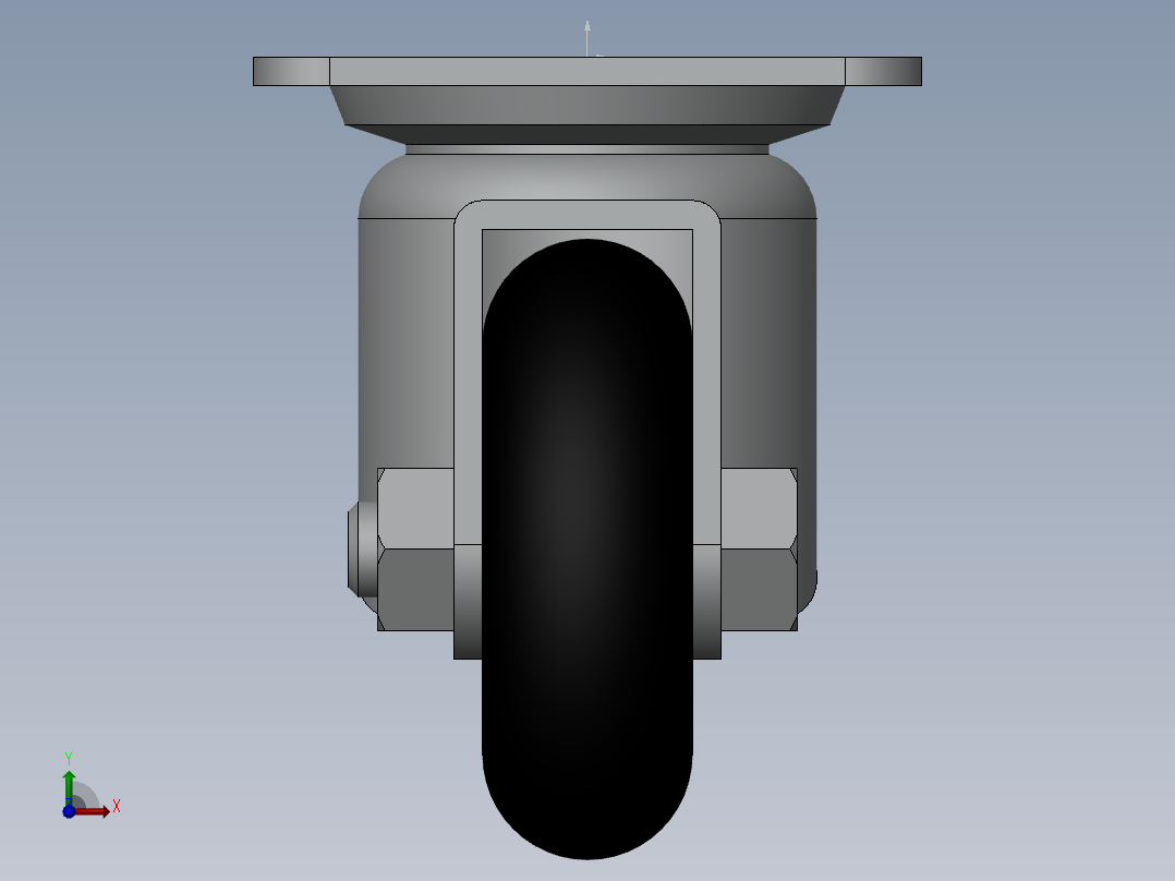 65万向脚轮前视图