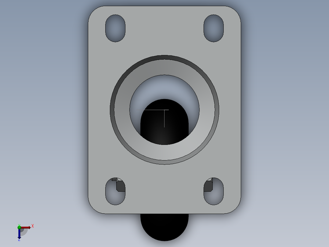 65万向脚轮俯视图