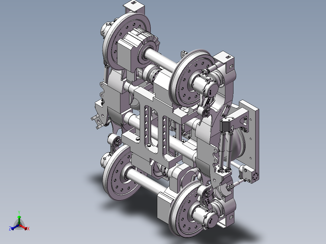 高速<span style='color: red'>动</span><span style='color: red'>车组</span>动力<span style='color: red'>转向架</span>3D图纸 G562