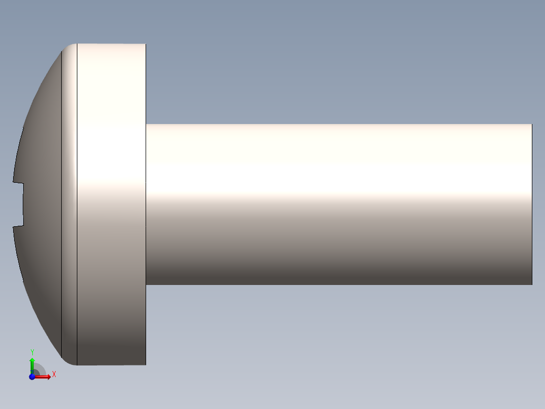 螺丝 M2.5 十字盘头-M2.5 x 6 Screw head.SLDPRT前视图