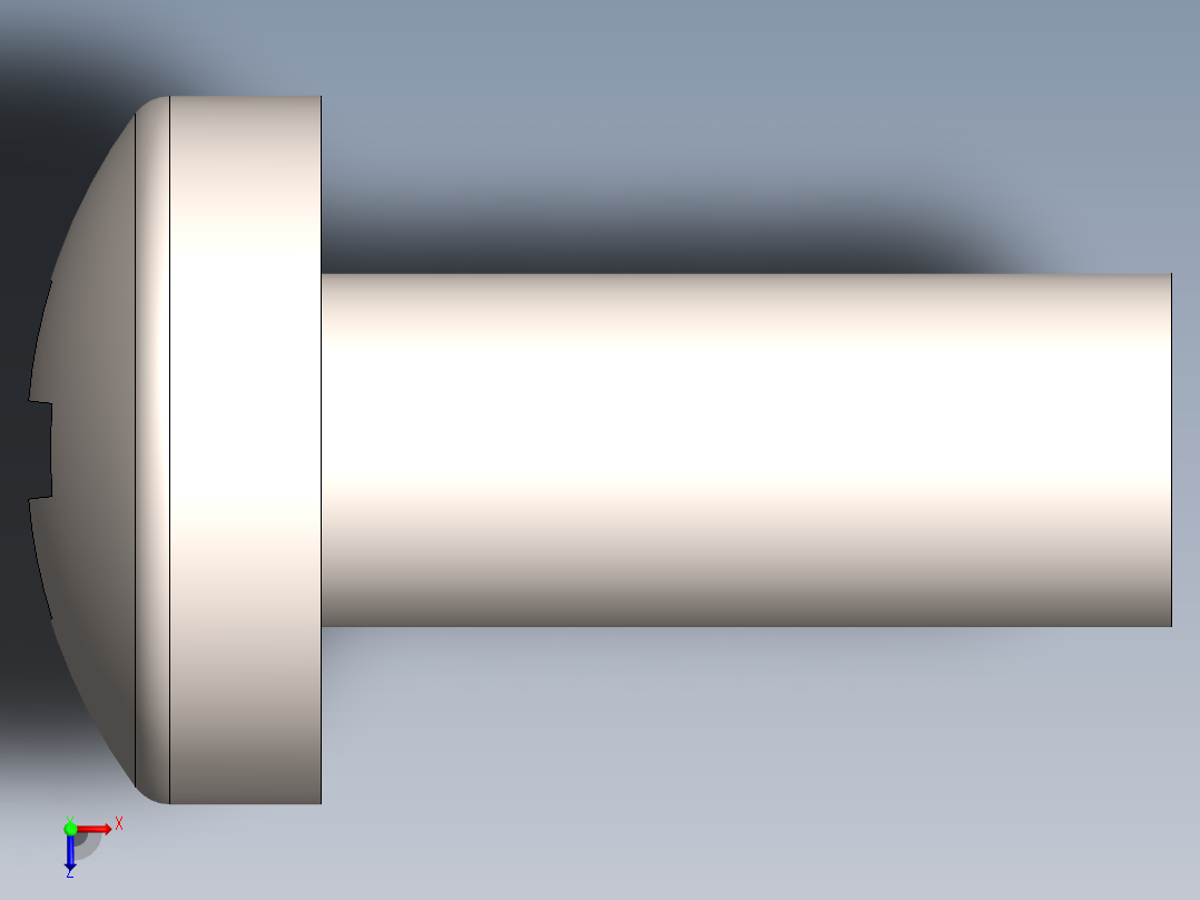 螺丝 M2.5 十字盘头-M2.5 x 6 Screw head.SLDPRT俯视图