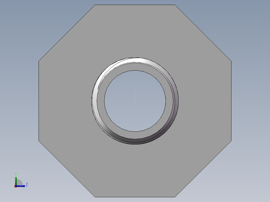 对丝-六角异径 DN25-DN10左视图