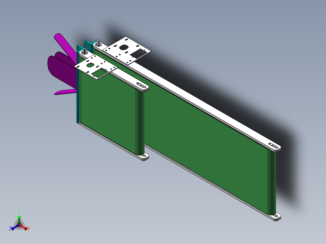 水平螺旋设备正等轴测图
