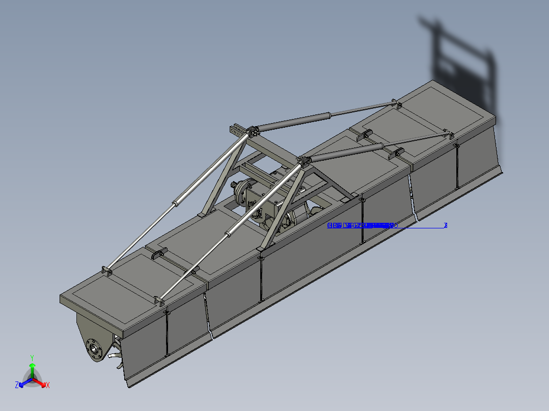 履带旋耕拖拉机正等轴测图