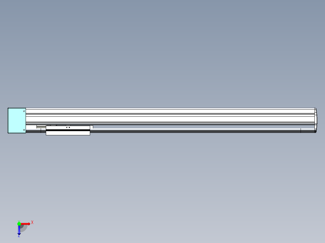 VF丝杆传动-一般环境VF14-Lxx-C-S650-BL-ZP40-C3俯视图