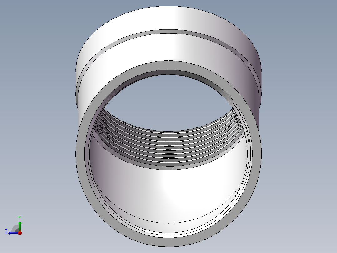 弯头-45°等径 DN50右视图