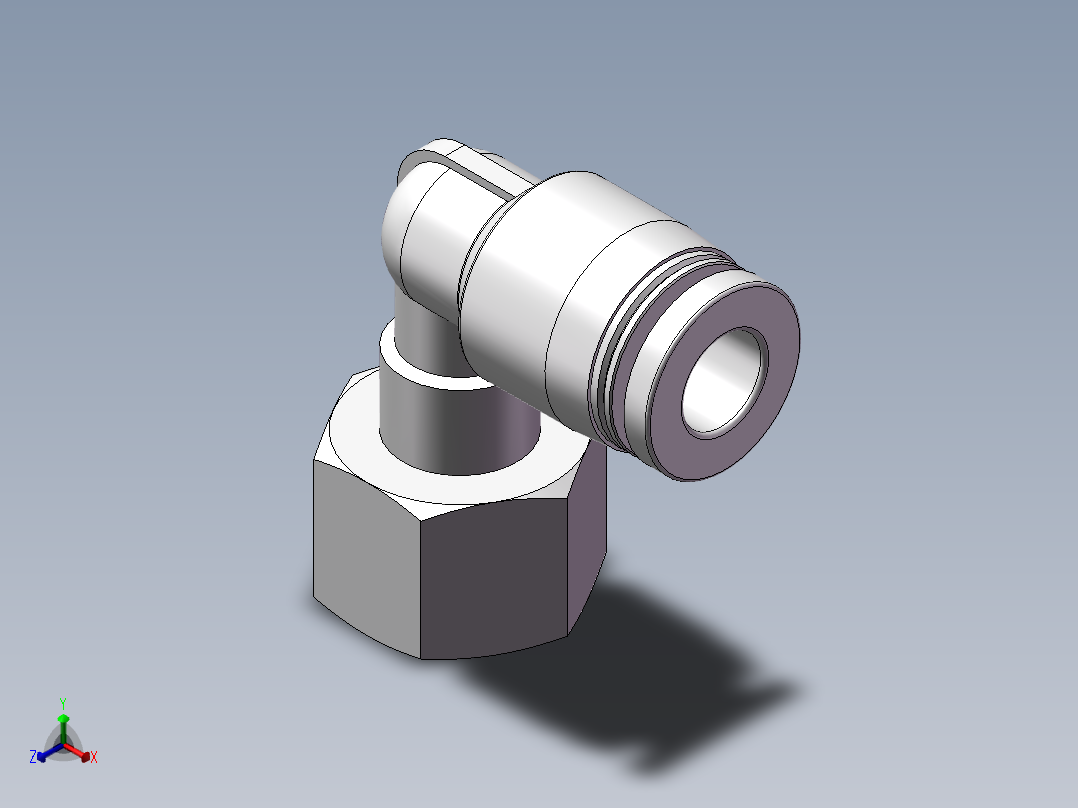 螺纹弯通APLF6-G01（1分6厘内螺纹）正等轴测图