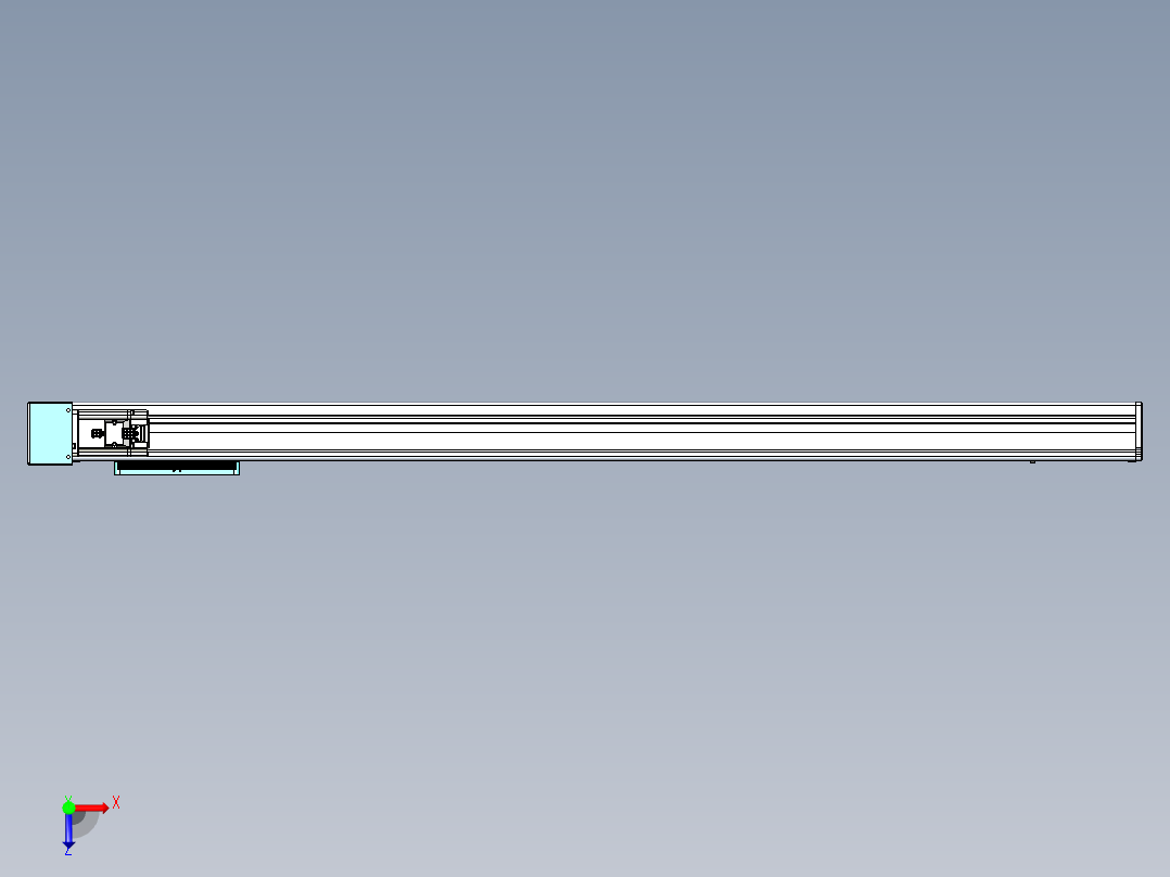 威洛博VC丝杆传动-无尘环境VC14-Lxx-C-S1100-BR-ZP40-C3俯视图