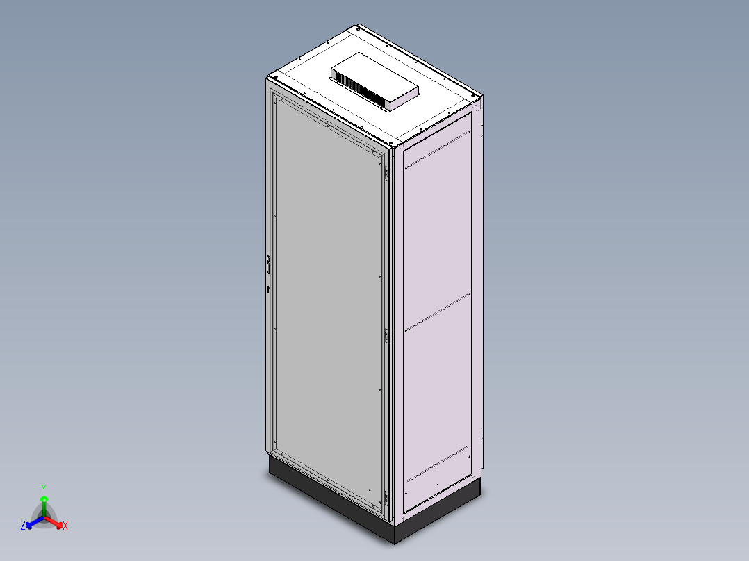 非九折型材 PLC控制柜正等轴测图