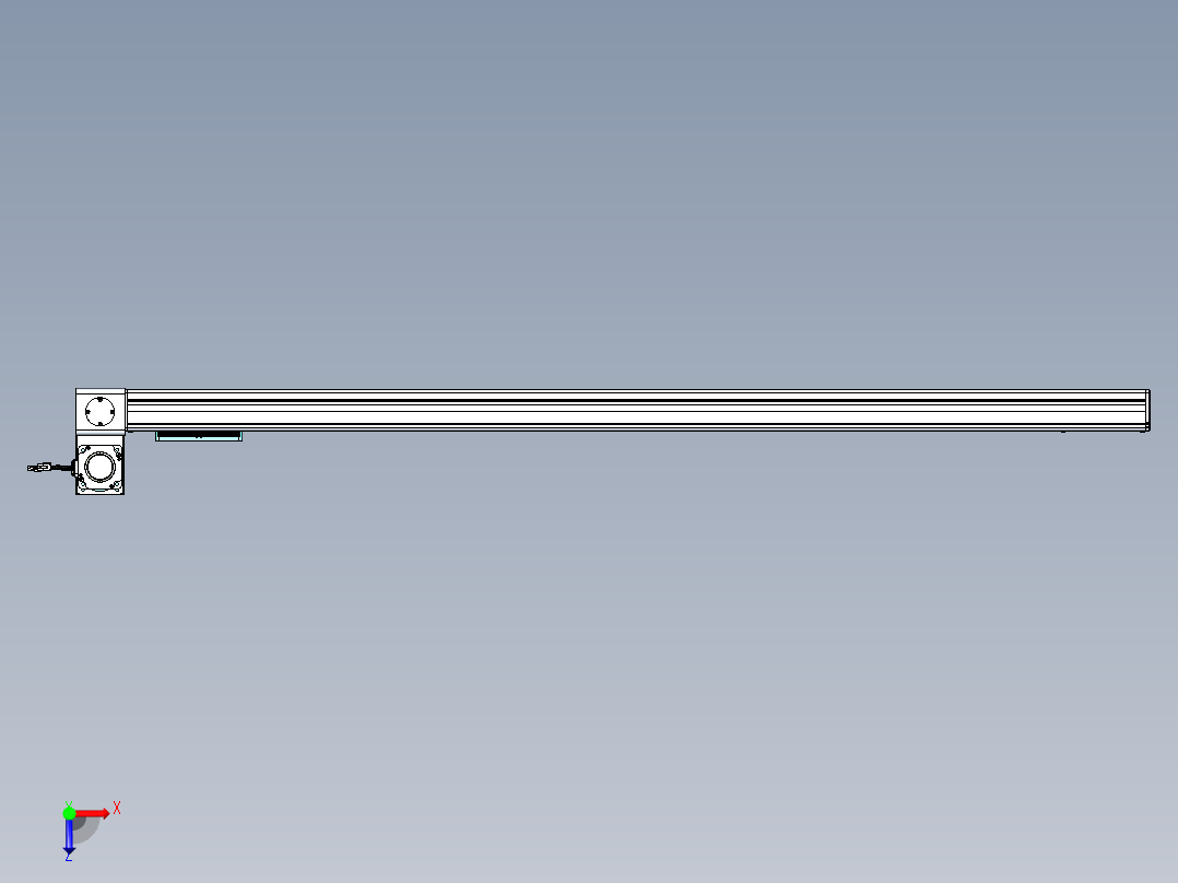 威洛博VBC同步带传动一无尘环境VBC14-L45-S1600-BLU-ZP75-C3俯视图