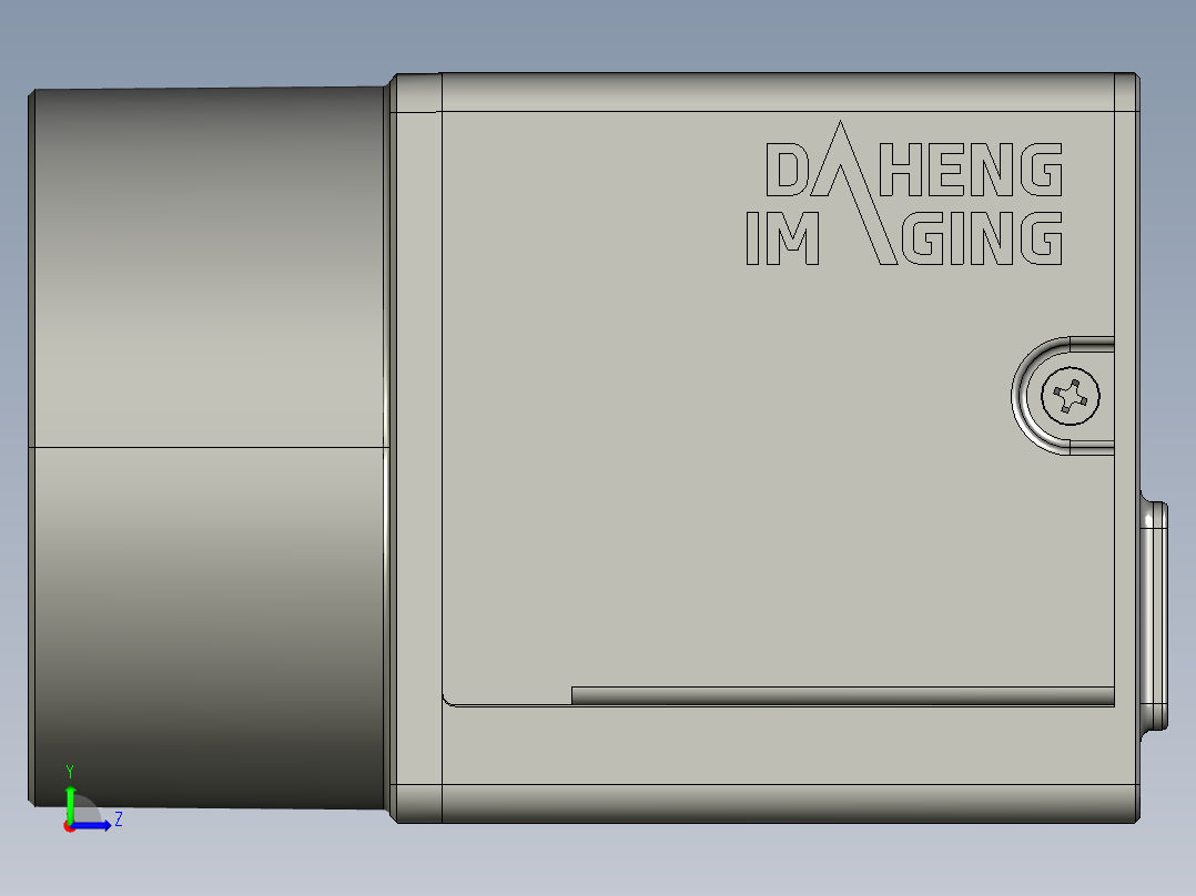 大恒相机镜头Daheng_MER2-U3-L_3D_Drawing多系列图纸左视图