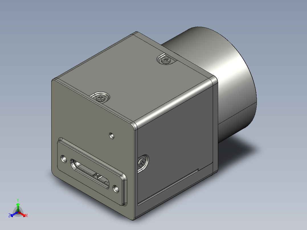 大恒相机镜头Daheng_MER2-U3-L_3D_Drawing多系列图纸正等轴测图