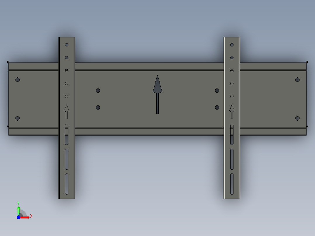壁挂电视支架前视图