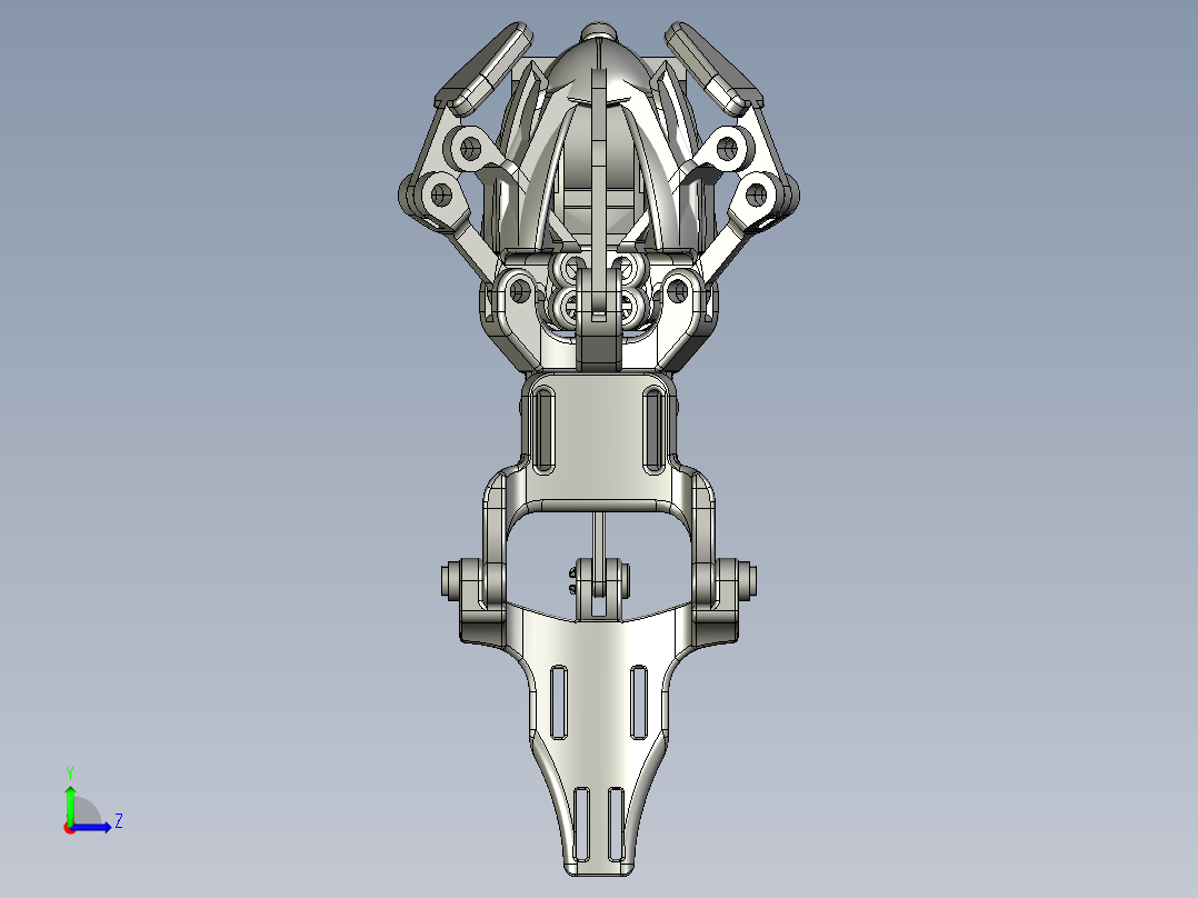 Black Ram设计的手臂外接式机械手3D打印图纸 stl格式左视图