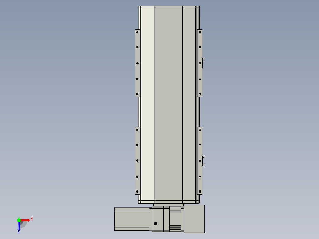 直线模组LHB21-L40-S300-RU设计图纸俯视图