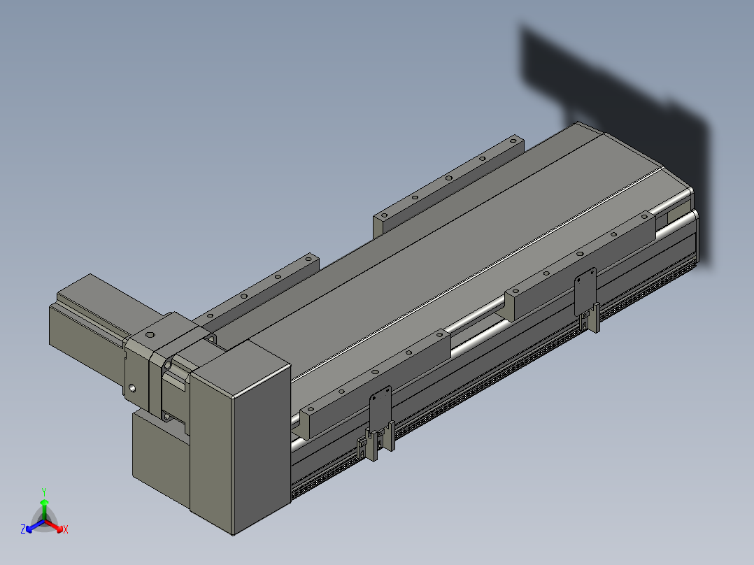 直线模组LHB21-L40-S300-RU设计图纸正等轴测图
