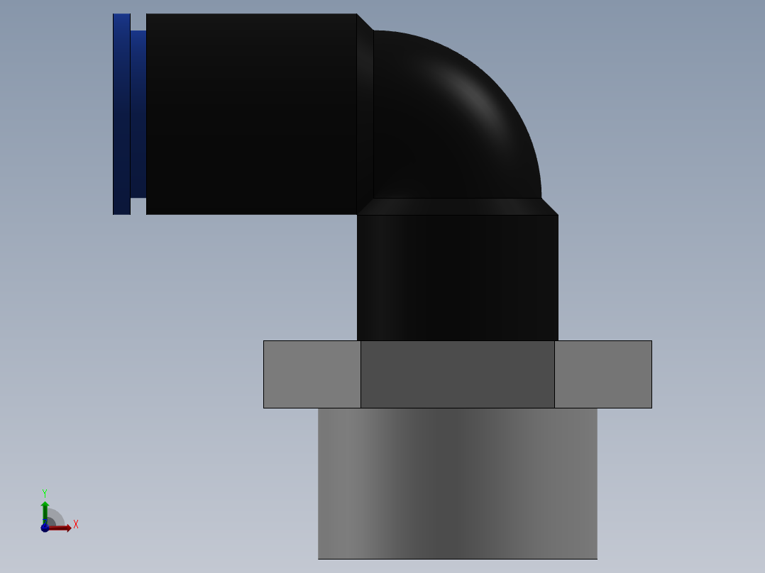 Ø6 x 3-8G COTOVELO 90° MACHO GIRAT. (C02470638)前视图