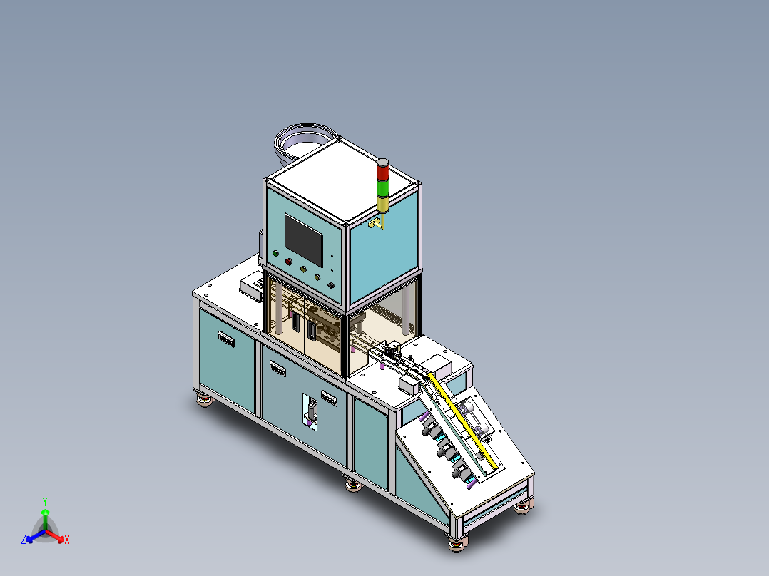 插件二极管引脚成型测试机sw20可编辑正等轴测图