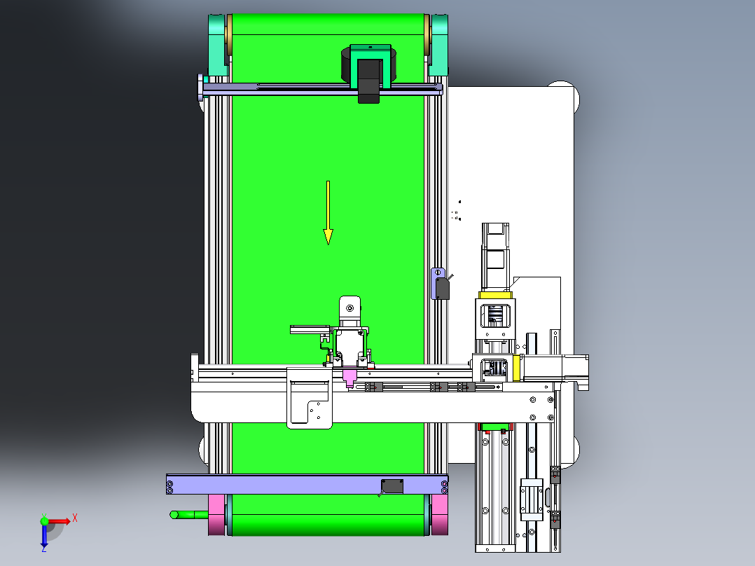 自动上料机抓取机sw23俯视图