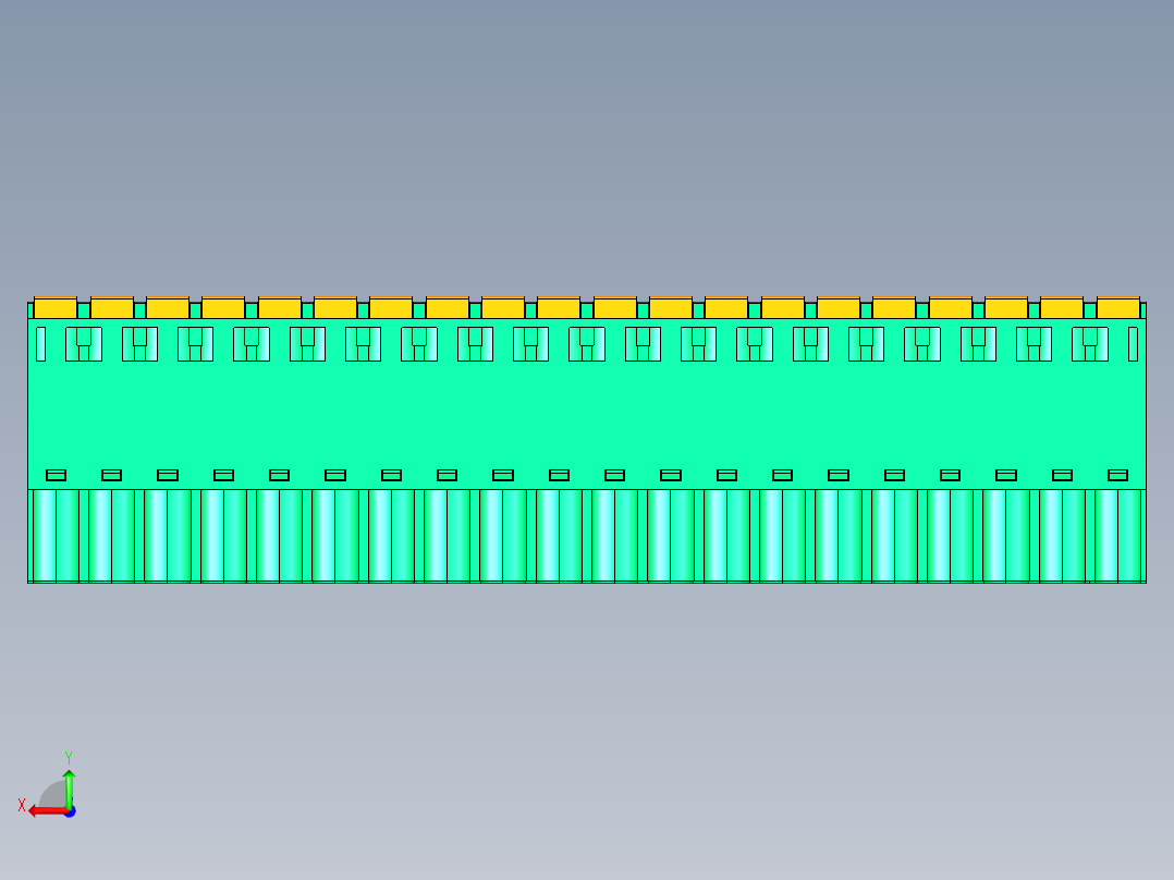 DEGSON 2EDG 系列 5.0mm 可插拔接线端子组-2EDGKD-5.0-20P-14-00AH后视图