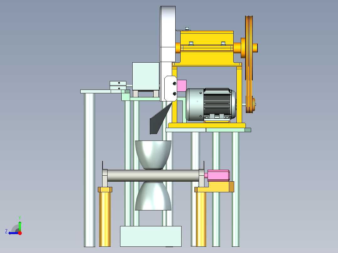 切片机设计（sw）右视图