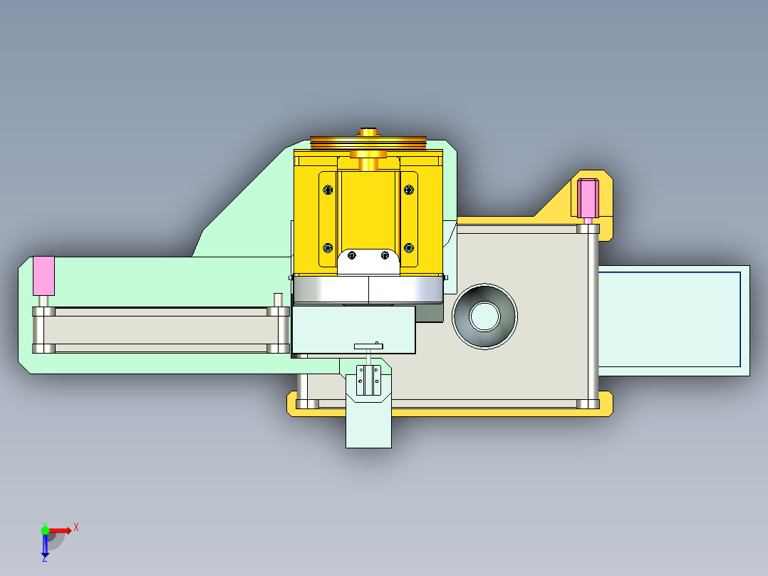 切片机设计（sw）俯视图