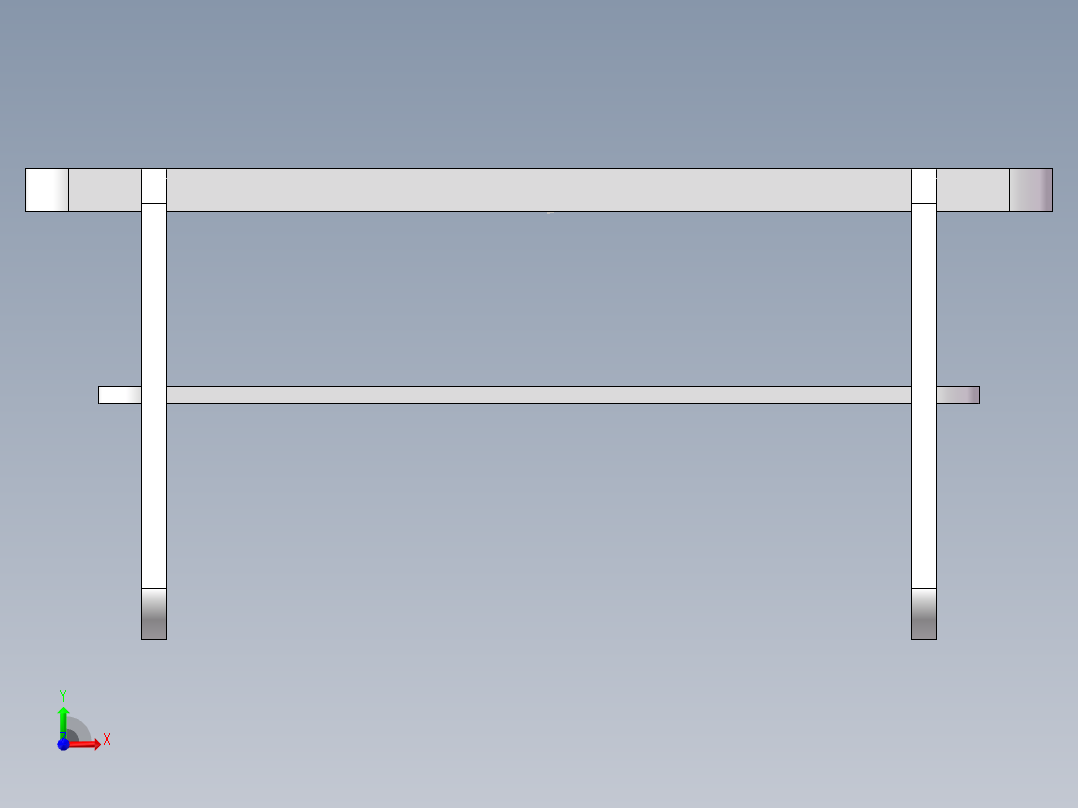 木制条凳前视图