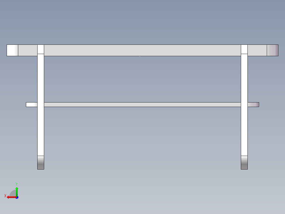 木制条凳后视图