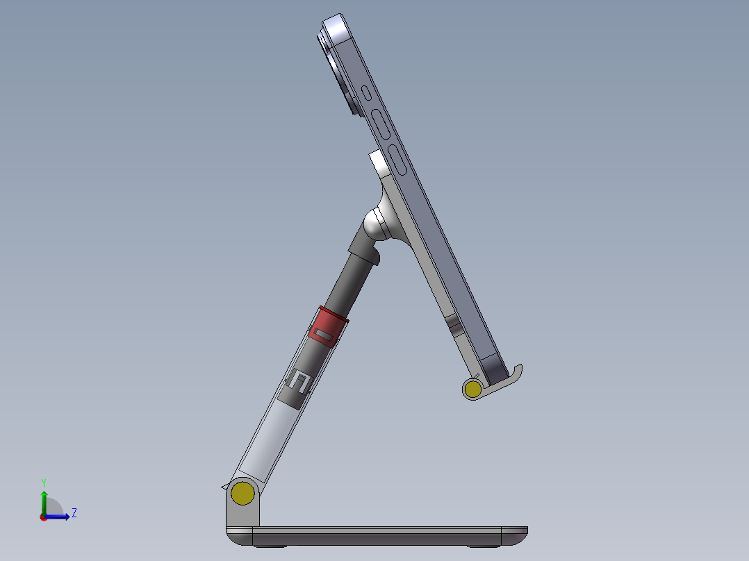 折叠手机支架左视图