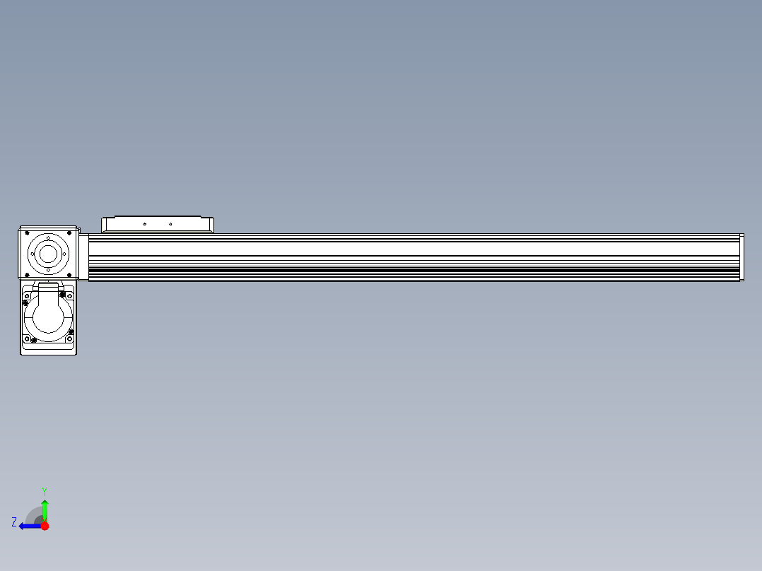 同步带全封闭直线模组TPA-HCB-105D-90-L550-LP-C-P20-N3右视图
