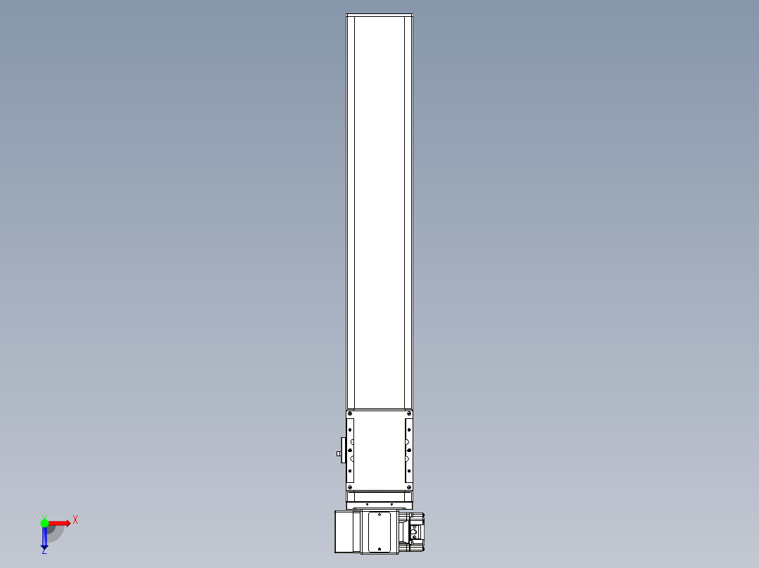 同步带全封闭直线模组TPA-HCB-105D-90-L550-LP-C-P20-N3俯视图