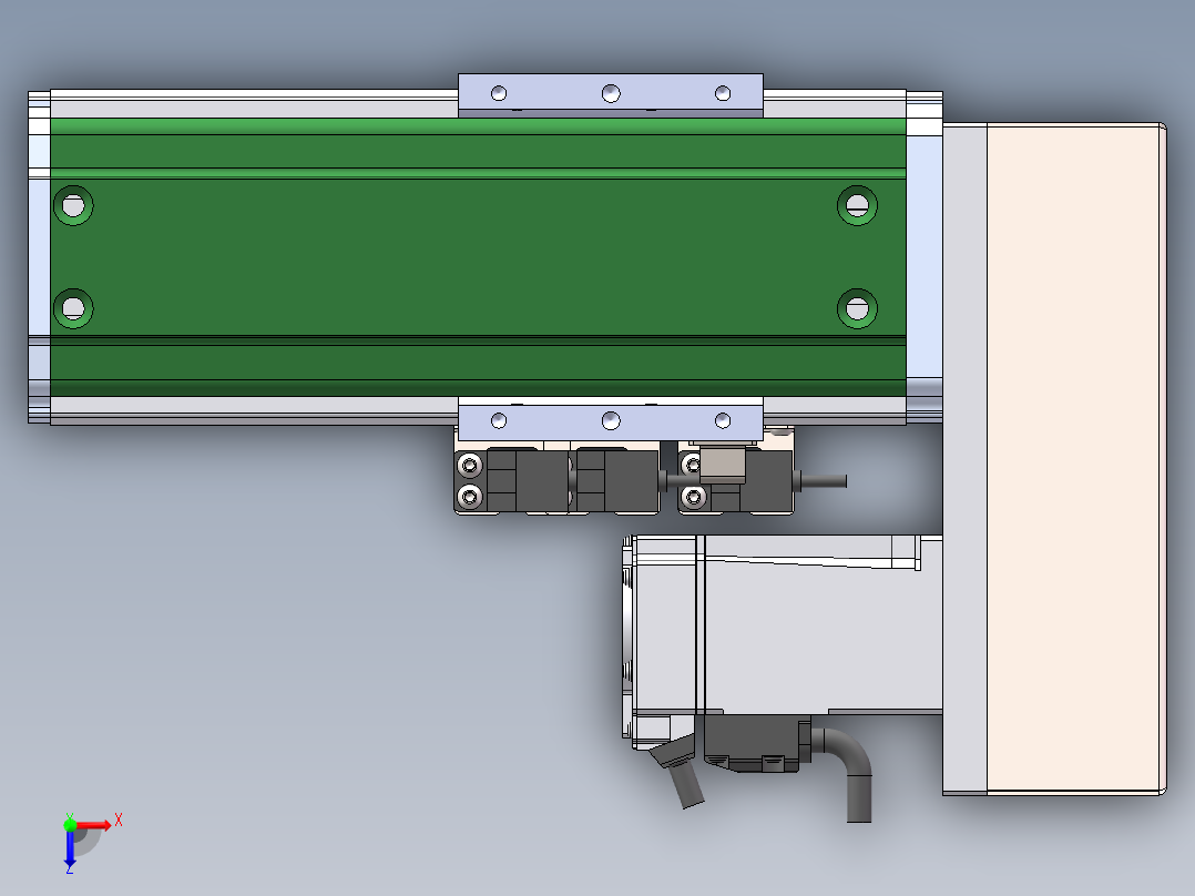 MTH丝杆半封闭模组MT75BS-BR-100W俯视图