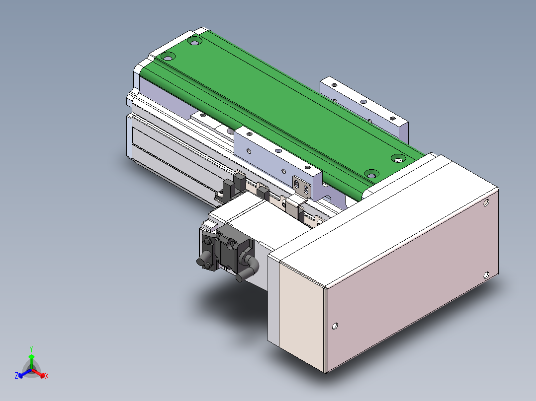 MTH丝杆半封闭模组MT75BS-BR-100W正等轴测图