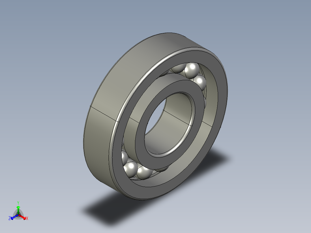 深沟球轴承6416正等轴测图