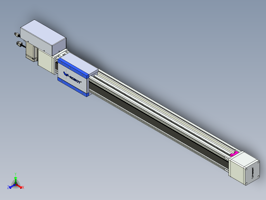 威洛博LB.GB同步带传动--欧规系列GB8-L96-S850-BR-P75正等轴测图