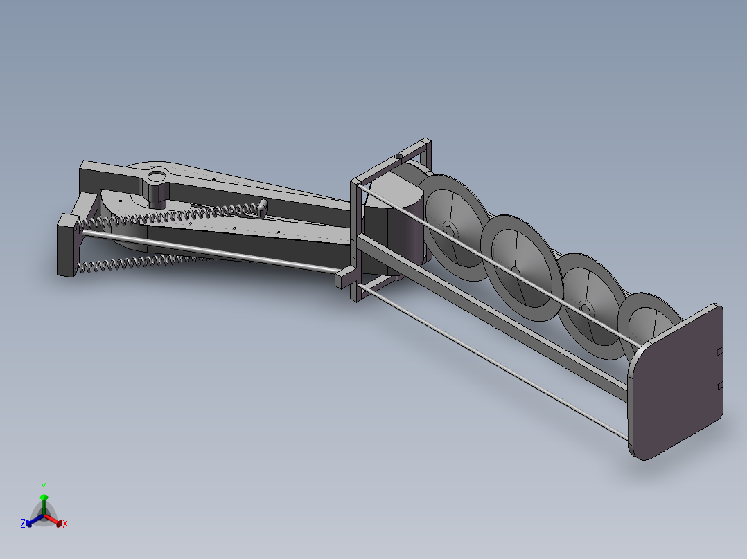 9gzx型旋转式割草机正等轴测图