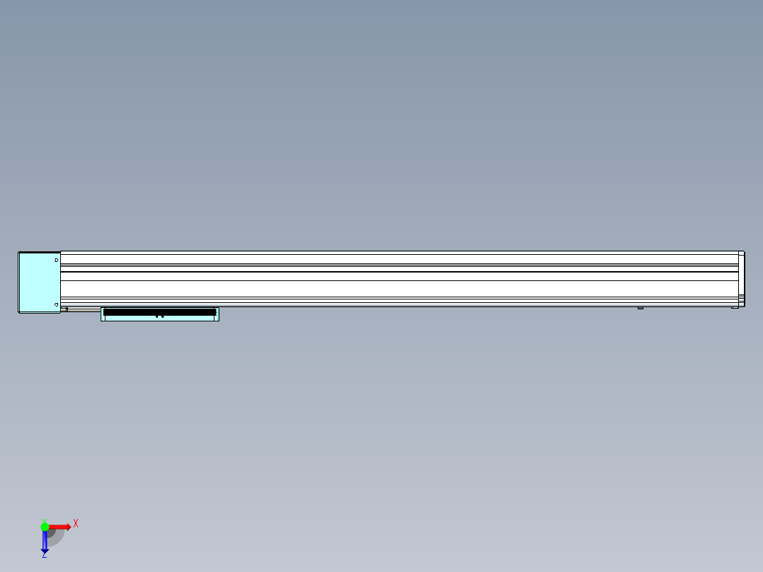 威洛博VC丝杆传动-无尘环境VC14-Lxx-C-S650-BL-ZP75-C3俯视图