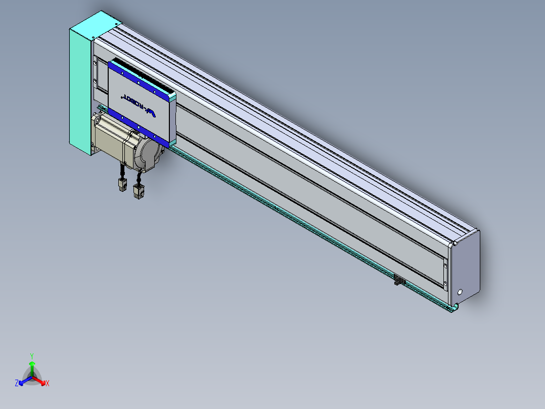 威洛博VC丝杆传动-无尘环境VC14-Lxx-C-S650-BL-ZP75-C3正等轴测图